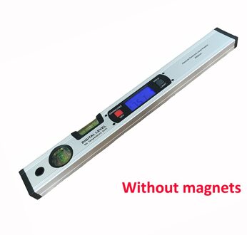 400 Mm Digitale Gradenboog Hoekzoeker Inclinometer Elektronische Level 360 Graden Met/Zonder Magneten Niveau Hoek Helling Test Heerser zilver nee magnets