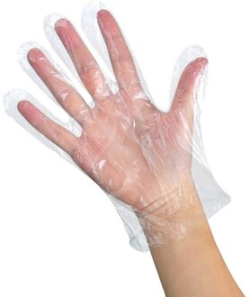 400 Pcs Dikke Wegwerp Handschoenen Wegwerp Voedsel Prep Handschoenen Clear Plastic Handschoenen Voor Keuken, Koken, Schoonmaken