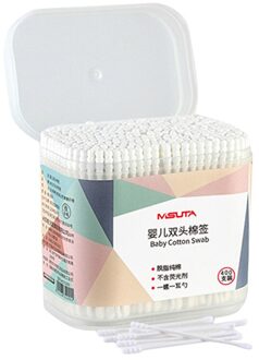 400 Pcs Fijn Papier Stok Dubbele Schroef Wattenstaafje Baby Veiligheid Wattenstaafjes Baby Schoon Oren Gezondheid Tampons Papier Sticks
