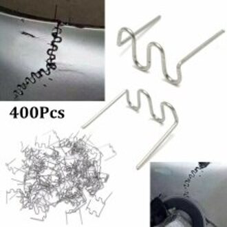 400 Pcs Nietmachine Plastic Reparatie Standaard Pre Cut Wave Nietjes Bumper Carrosserie Reparaties 0.8Mm Wave Nietjes Roestvrij staal