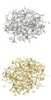 400 Stuks Metalen Ijzer Brads Paper Fasteners Voor Scrapbooking Craft Goud Zilver