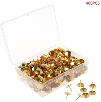 400 Stuks Metalen Punaise Tekening Pinnen Punaise Kurk Boord Foto Muur Kaart Markers goud