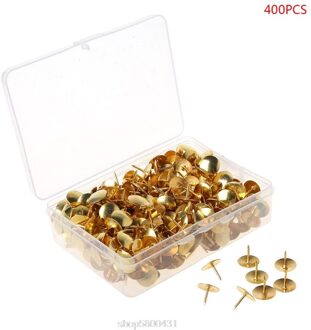 400 Stuks Metalen Punaise Tekening Pinnen Punaise Kurk Boord Foto Muur Kaart Markers Office Supply N16 20 goud