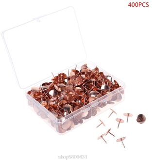 400 Stuks Metalen Punaise Tekening Pinnen Punaise Kurk Boord Foto Muur Kaart Markers Office Supply N16 20 roos goud