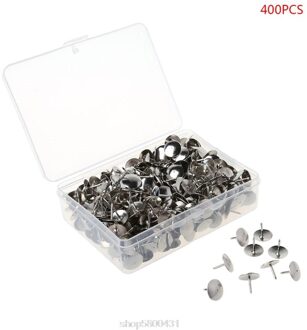 400 Stuks Metalen Punaise Tekening Pinnen Punaise Kurk Boord Foto Muur Kaart Markers Office Supply N16 20 zilver