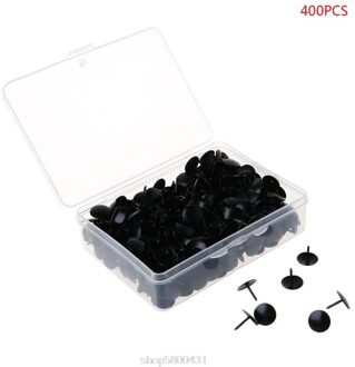 400 Stuks Metalen Punaise Tekening Pinnen Punaise Kurk Boord Foto Muur Kaart Markers Office Supply N16 20 zwart