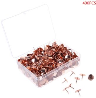 400 Stuks Metalen Punaise Tekening Pinnen Punaise Kurk Boord Foto Muur Kaart Markers roos goud