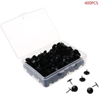 400 Stuks Metalen Punaise Tekening Pinnen Punaise Kurk Boord Foto Muur Kaart Markers zwart