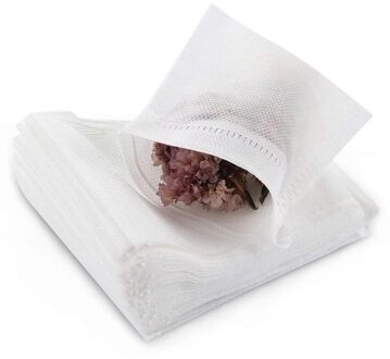 400 Stuks Wegwerp Thee Filter Tassen Lege Katoenen Trekkoord Seal Filter Theezakjes Voor Losse Blad Teal(3.54X2.75 Inch)