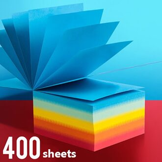 400 Vellen Kleur Memo Pad Niet Sticky Memo Papier Kantoorbenodigdheden Kleine Notepad School Student Levert Voor blauw