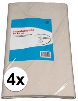 400 Vellen verhuis inpakpapier / beschermpapier 50 x 75 cm - Verhuispapier Beige