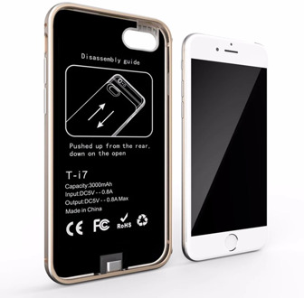 4000 Mah For Iphone 7 Plus Battery Case Metal Shell Power Charger Cover Smart For Iphone 7 Plus Battery Case 5.5 Inch 7Plus