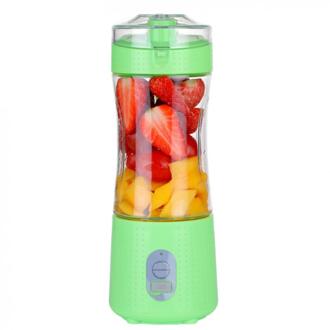 4000Mah Mini Draagbare Blender Handheld Fruit Juicer Cup Smoothies Mixer Met Zes Messen Voor Home Office Sport Reizen groen