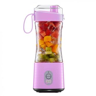 4000Mah Mini Draagbare Blender Handheld Fruit Juicer Cup Smoothies Mixer Met Zes Messen Voor Home Office Sport Reizen Paars