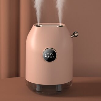4000Mah Oplaadbare Batterij Luchtbevochtiger 500Ml Grote Capaciteit Draadloze Aroma Diffuser Mute Mist Maker Fogger Humidificador roze