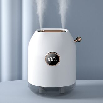 4000Mah Oplaadbare Batterij Luchtbevochtiger 500Ml Grote Capaciteit Draadloze Aroma Diffuser Mute Mist Maker Fogger Humidificador wit