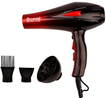 4000W Professionele Reizen Haardroger Diffuser Elektrische Roterende Blow Haardroger Styling Toos Voor Kapsalon + Nozzle rood