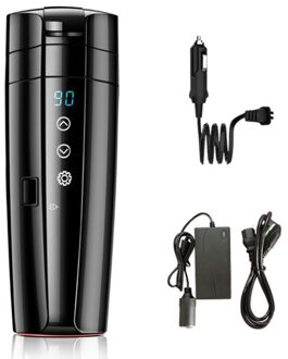 400Ml Auto Elektrische Fles, draagbare Auto Waterkoker Rvs Verwarming Cup Met Indicatielampje Voor Reizen/Koffie/Thee