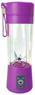 400Ml Draagbare 6 Blades Blender Usb Oplaadbare Vruchtensap Cup Fles Mixer Draagbare Blender Mixer Water Fles Sap Cup Paars