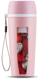 400Ml Draagbare Juicer Cup Elektrische Usb Oplaadbare Fruit Blender Machine Mixer A0NC roze