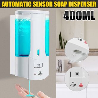 400Ml Enkele Kop Muur Mount Automatische Zeepdispenser Wassen Lotion Zeep Shampoo Dispenser Sensor Zeepdispenser