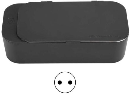 400Ml Intelligente Ultrasone Reiniger Plastic Case + 304 Roestvrijstalen Voering Ultrasone Reiniging Wasmachine 220V Ultrasone Bad zwart / EU