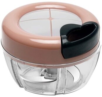 400Ml Krachtige Handmatige Vleesmolen Hand-Power Voedsel Chopper Vleesmolen Mixer Blender Om Chop Vlees Fruit Groente Noten shredders roze