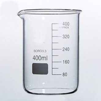 400Ml Lage Vorm Beker Chemie Laboratorium Borosilicaatglas Transparante Beker Verdikte Met Uitloop
