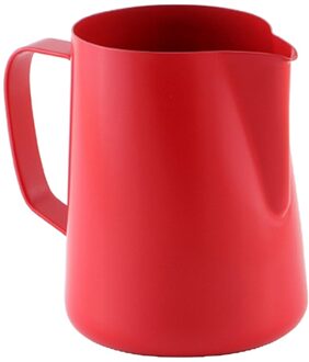 400Ml Maten Rvs Melk Opschuimen Jug Frother Koffie Latte Container Pitcher Melk Kannen rood