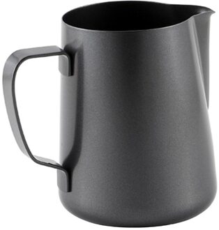 400Ml Maten Rvs Melk Opschuimen Jug Frother Koffie Latte Container Pitcher Melk Kannen zwart