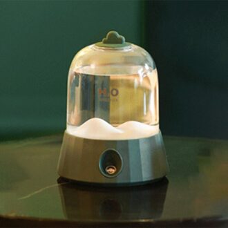 400Ml Mini Mute Luchtbevochtiger Draagbare Usb Oplaadbare Cool Mist Verstuiver Voor Auto Slaapkamer Office Home groen