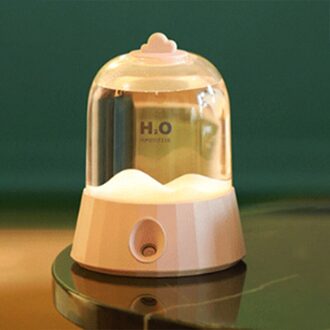 400Ml Mini Mute Luchtbevochtiger Draagbare Usb Oplaadbare Cool Mist Verstuiver Voor Auto Slaapkamer Office Home roze
