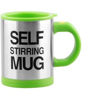 400ml Mokken Automatische Elektrische Lui Zelf Roeren Cup Koffie Melk Mengen Mok Smart Rvs Sap Mix Cup drinkware groen