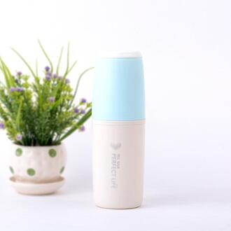 400Ml Plastic Shell Glas Water Cup 55 Graden Water Cups Home Office Outdoor Student Drinkbeker Koffie Thee Melk fles blauw