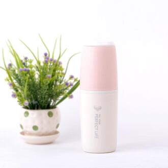 400Ml Plastic Shell Glas Water Cup 55 Graden Water Cups Home Office Outdoor Student Drinkbeker Koffie Thee Melk fles roze