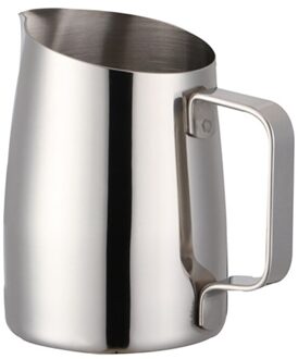 400Ml Rvs Pull Koffiekopje Melk Schuim Pot Cup Sharp-Nosed Diagonaal Koffie Melk Cup Geschikt voor Barista Cappuccino