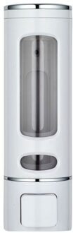 400Ml Wall Mount Wassen Lotion Zeep Shampoo Handdesinfecterend Dispenser Vloeibare Zepen Sanitizer Abs Vloeibare Dispenser wit