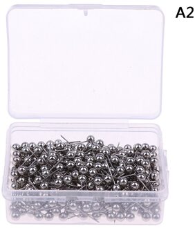 400Pcs Ronde Plastic Hoofd Stalen Punt Push Pins Kaart Duim Kopspijkers Pin Kantoor Schoolbenodigdheden A2
