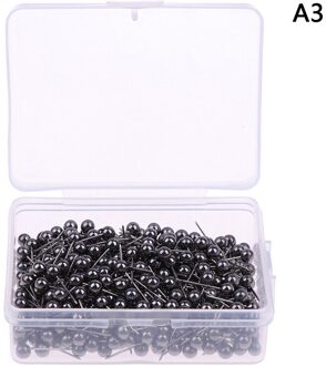 400Pcs Ronde Plastic Hoofd Stalen Punt Push Pins Kaart Duim Kopspijkers Pin Kantoor Schoolbenodigdheden A3