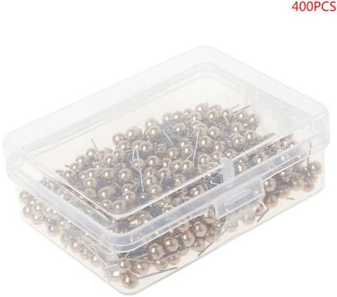 400Pcs Ronde Plastic Hoofd Stalen Punt Push Pins Kaart Duim Kopspijkers Pin Kantoor Schoolbenodigdheden goud