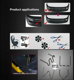 400pcs/Set Staples Wave Hot Stapler Stainless Steel Pre-Cut For Plastic Car Damaged