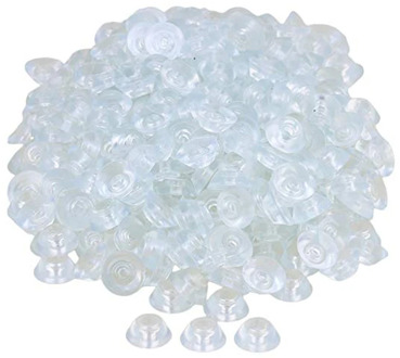 400PCS Silicone Round 15x6x8mm Door Stopper Bumpers Self-adhesive Wall Protectors Furniture Feet Pads