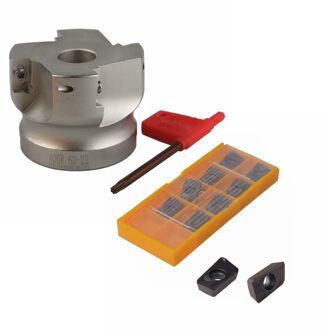 400R-63MM-22 4 Fluit Gezicht End Mill Platte Cutter + 10 pcs APMT1604 Hardmetalen Wisselplaten APMT 1604 PDER