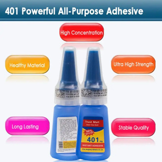 401 Instant PVC Fast Super Strong Colorless Glue Super Fix Adhesive 30ML Bottle Stronger Super Glue Multi-Purpose Glue Gel