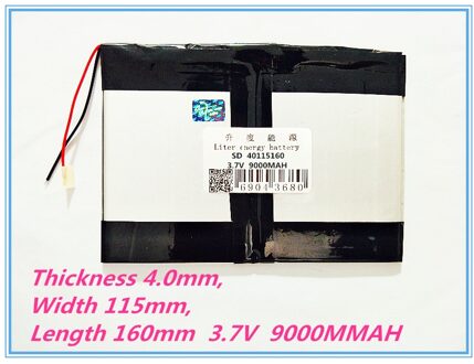 40115160 3.7 V 9000 MAH Polymeer batterij 9 inch tablet batterij binnenlandse de ingebouwde rechareable batterij voor tablet pc