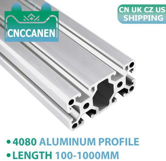 4080 Aluminum Profile Extrusion European Standard Anodized Linear Rail Aluminum Extrusion 4080 Profile for CNC 3D Printer Parts