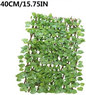 40Cm/70Cm Groene Bladeren Simulatie Hek Outdoor Intrekbare Wilg Houten Hek Tuin Decoratieve Binnenplaats Hek
