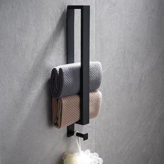 40Cm Badkamer Rvs Handdoekenrek Washandje Washandje Houder Zelfklevende Thuis Keuken Benodigdheden zwart 2