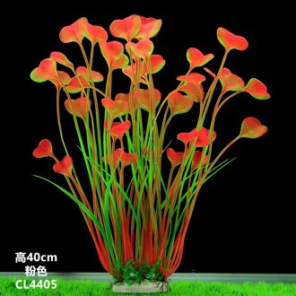40Cm Grote Aquarium Landschap Kunstmatige Plastic Gras Nep Waterplanten Flores Artificiales Voor Thuis Aquarium Landschap Decor Roze