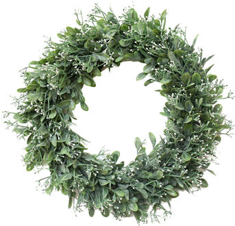 40Cm Topiary Krans Kunstmatige Groene Bladeren Deur Muur Raam Opknoping Garland Party Lagere Buiten Decor Home Decor